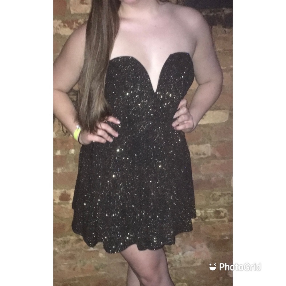 Windsor Sparkly Black Cocktail Dress